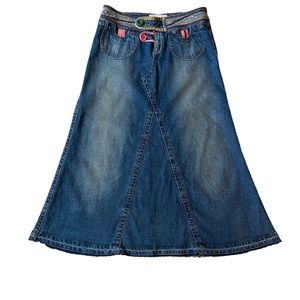 An Original By Carol Anderson For Cabi Denim Maxi Skirt Size 6